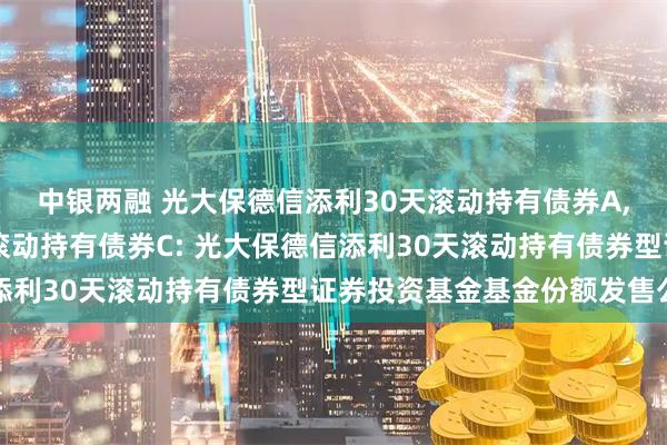 中银两融 光大保德信添利30天滚动持有债券A,光大保德信添利30天滚动持有债券C: 光大保德信添利30天滚动持有债券型证券投资基金基金份额发售公告